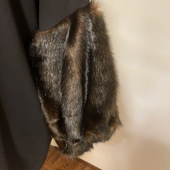 NWOT- Zara black top w faux fur  $40 - Picture 5 of 11